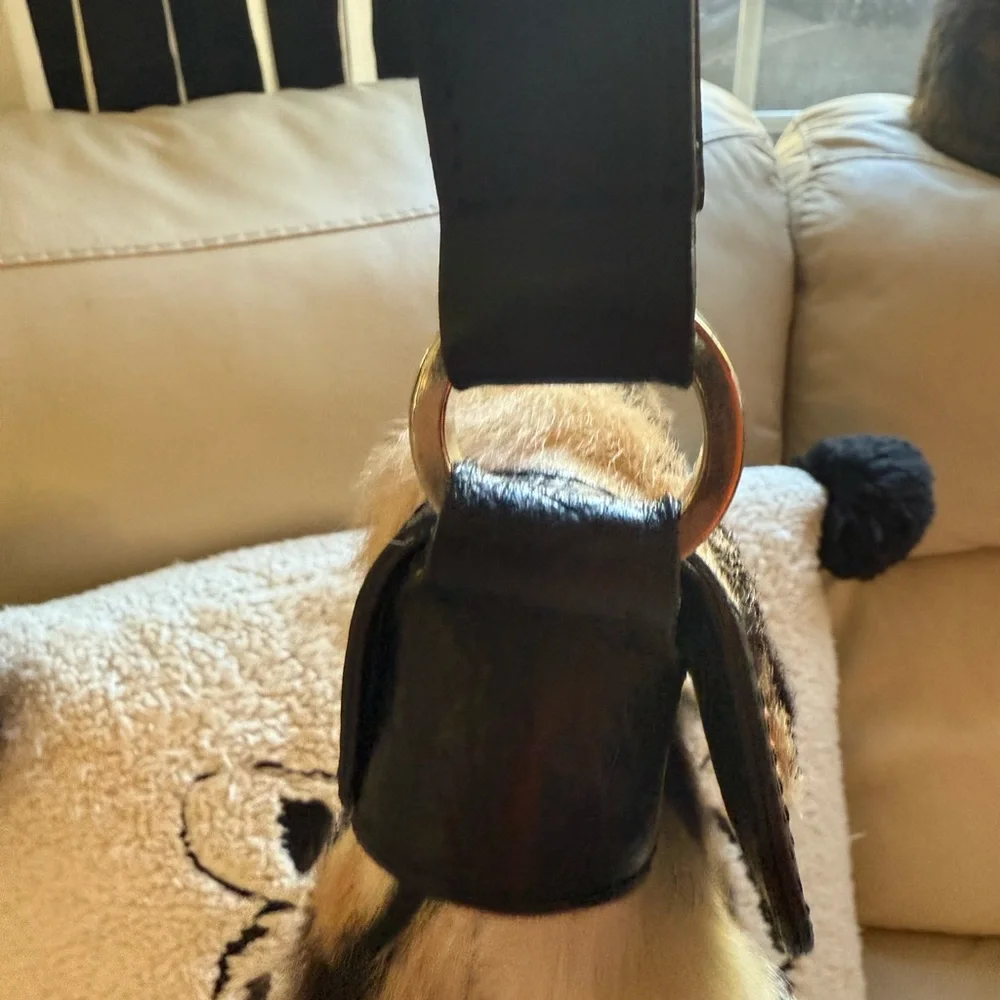 Versace Jeans Couture Faux Tiger Fur Shoulder Bag - Picture 16 of 16